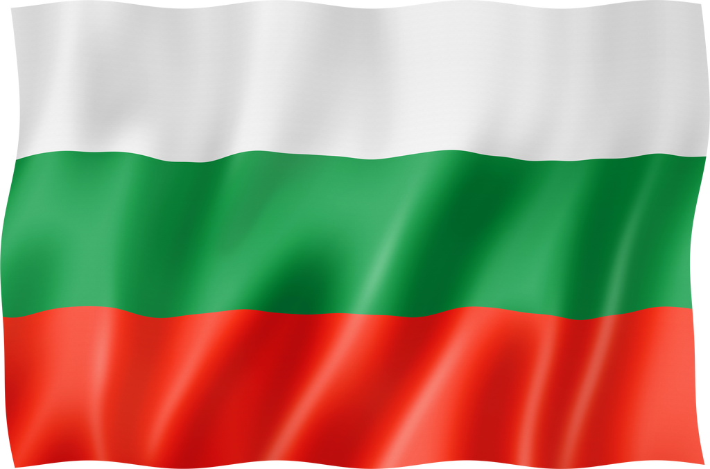 Bulgarian flag isolated on white